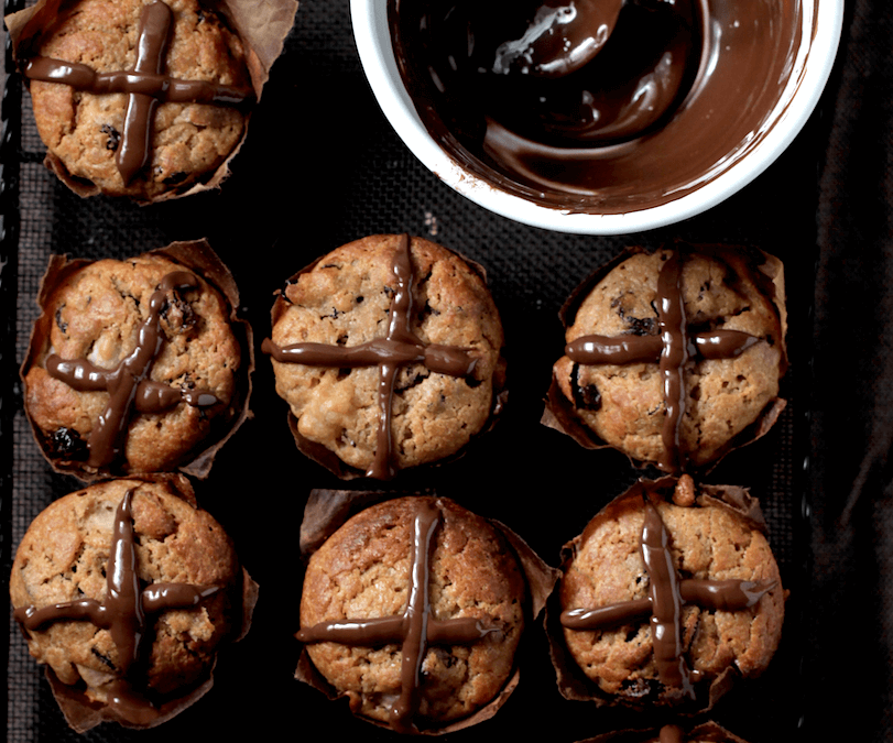 Healthy Hot Cross Muffins